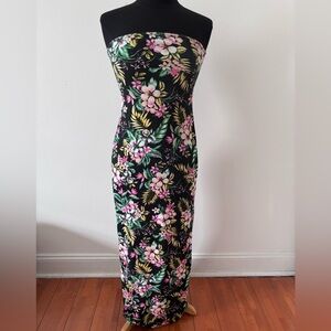 Boohoo Black Floral Maxi Dress